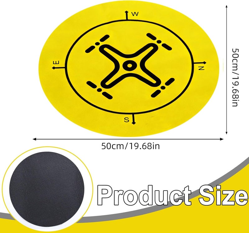 OMASUNB Drone Landing Pad, 20 Inch Universal Waterproof Weighted Portable Fast-Foldable Helipad Launch, for DJI Mavic 3 Pro/Mini 2 Se/Air 2 2s/Mini 3 4 Pro/Mavic 2/Holy Stone/FPV/Avata 2/Rc - Image 2